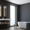 LED Badezimmer Wandleuchte BAABE Silber Chrom schwenkbar, Breite 60cm