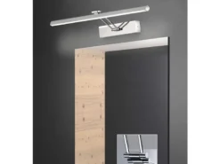 LED Badezimmer Wandleuchte BAABE Silber Chrom schwenkbar, Breite 60cm