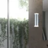 LED Badezimmer Wandleuchte 2er Set Up Down in Chrom - Spiegelleuchten, H: 17cm