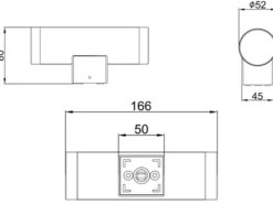 LED Badezimmer Wandleuchte 2er Set Up Down in Chrom - Spiegelleuchten, H: 17cm