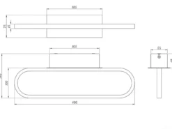 LED Badezimmer Wandleuchte 2er Set in Chrom - Spiegelleuchten, Breite 40cm