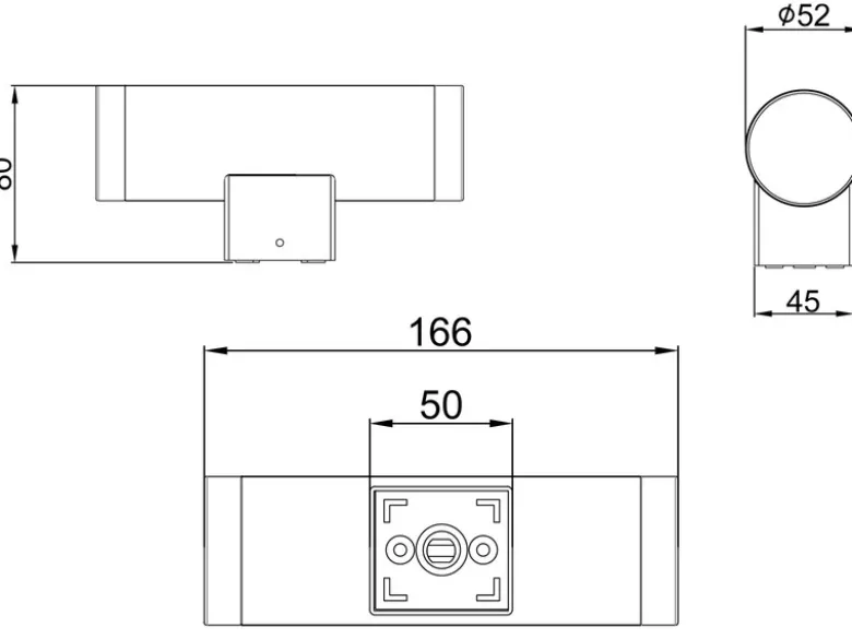 LED Badezimmer Wandleuchte 2er Set Up Down in Schwarz - Spiegelleuchten, H: 17cm