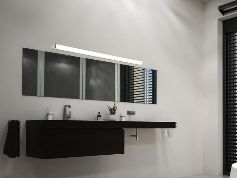 LED Badezimmer Wandleuchte FABIO in Chrom - Spiegelleuchte, Breite 120cm