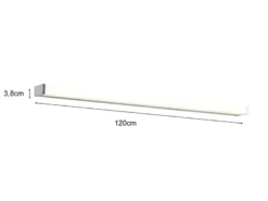LED Badezimmer Wandleuchte FABIO in Chrom - Spiegelleuchte, Breite 120cm