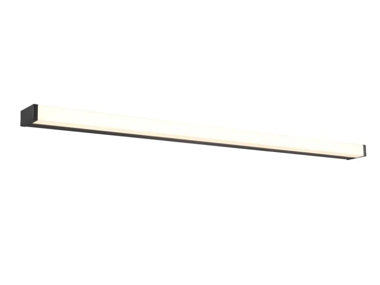 LED Badezimmer Wandleuchte FABIO in Schwarz - Spiegelleuchte, Breite 120cm