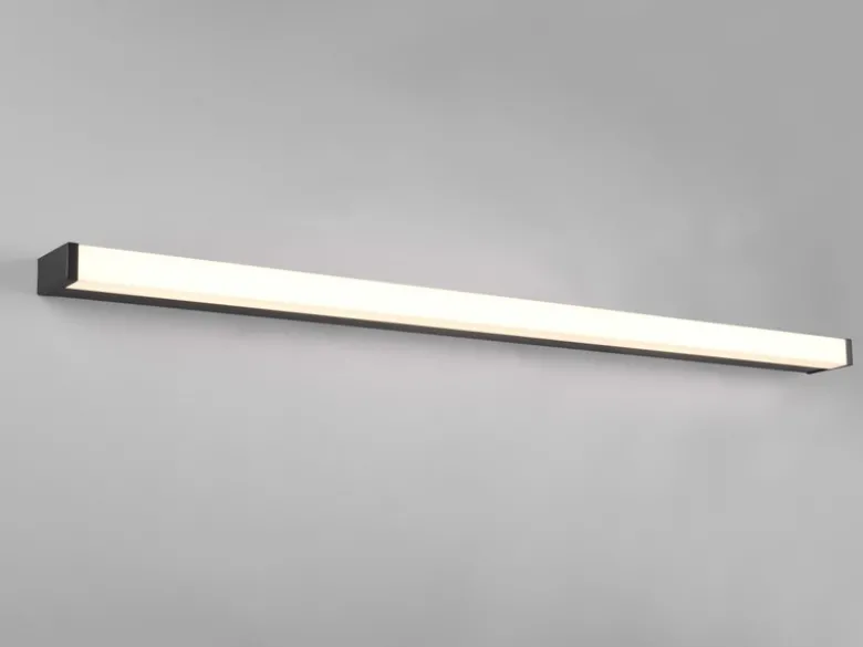 LED Badezimmer Wandleuchte FABIO in Schwarz - Spiegelleuchte, Breite 120cm