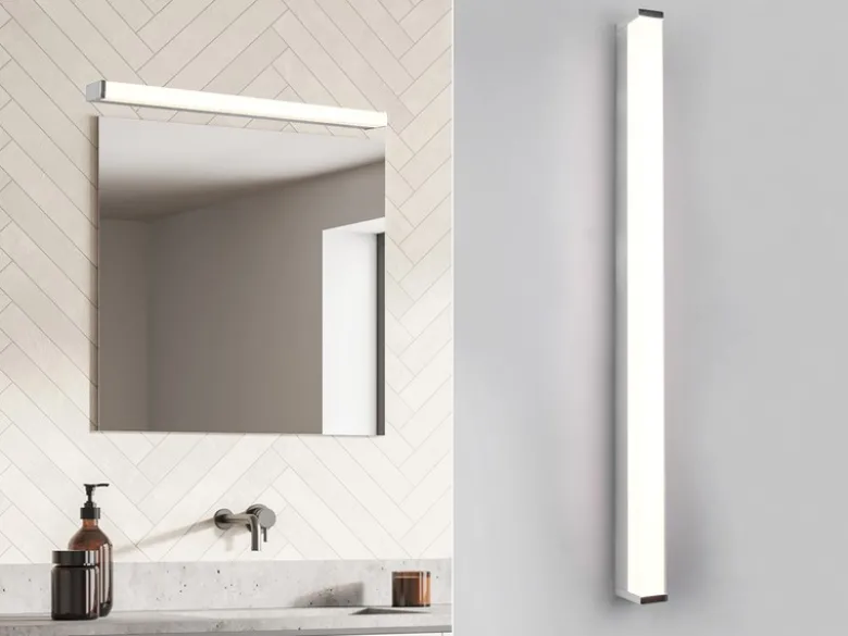 LED Badezimmer Wandleuchte FABIO in Chrom 80cm - Spiegelleuchte
