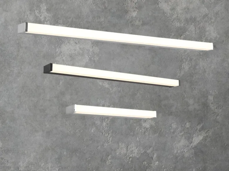 LED Badezimmer Wandleuchte FABIO in Schwarz 80cm - Spiegelleuchte