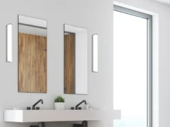 LED Badezimmer Wandleuchte FABIO in Chrom - Spiegelleuchte, Breite 42,5cm