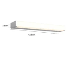 LED Badezimmer Wandleuchte FABIO in Chrom - Spiegelleuchte, Breite 42,5cm
