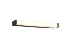 LED Badezimmer Wandleuchte FABIO in Schwarz - Spiegelleuchte, Breite 42,5cm