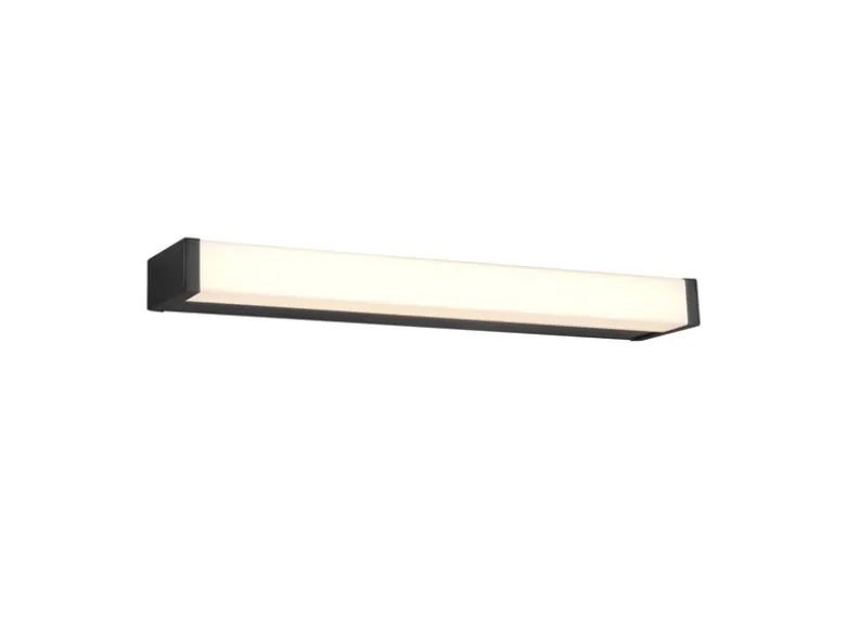 LED Badezimmer Wandleuchte FABIO in Schwarz - Spiegelleuchte, Breite 42,5cm