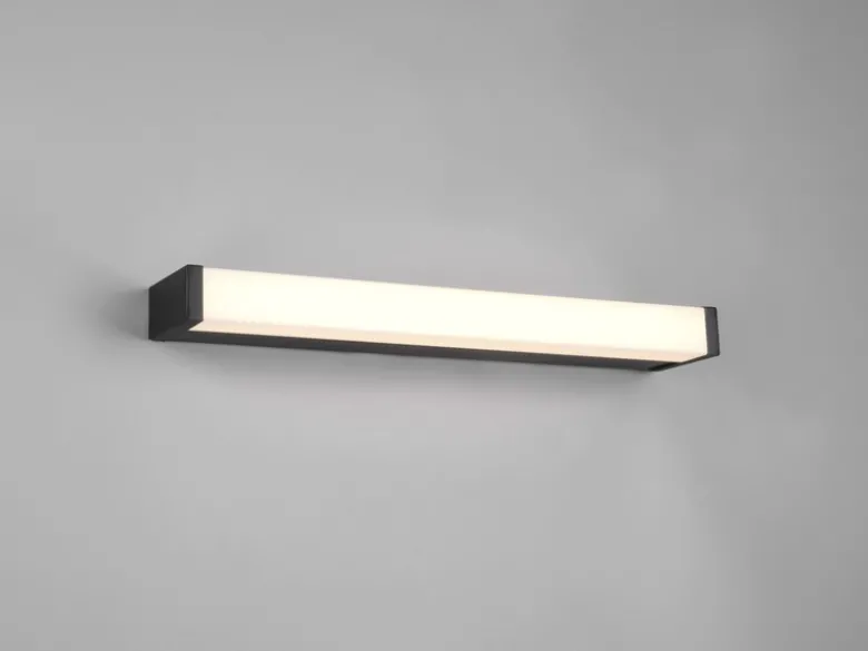 LED Badezimmer Wandleuchte FABIO in Schwarz - Spiegelleuchte, Breite 42,5cm
