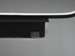 LED Badezimmer Wandleuchte GIANNI in Schwarz - Spiegelleuchte, Breite 40cm