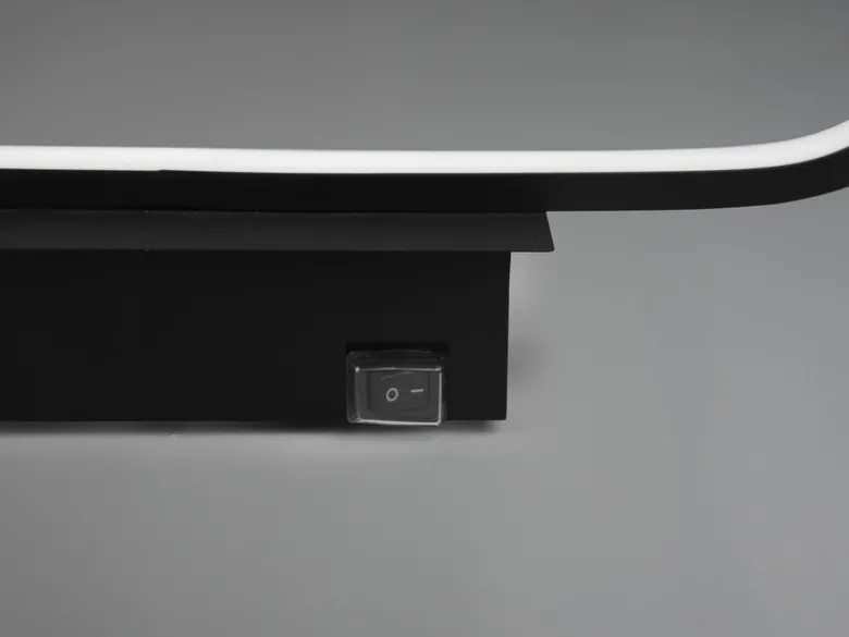 LED Badezimmer Wandleuchte GIANNI in Schwarz - Spiegelleuchte, Breite 40cm
