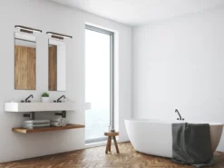 LED Badezimmer Wandleuchte GIANNI in Schwarz - Spiegelleuchte, Breite 40cm