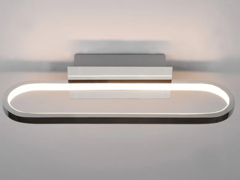 LED Badezimmer Wandleuchte GIANNI in Chrom - Spiegelleuchte, Breite 40cm