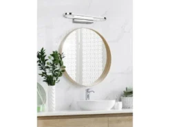 LED Badezimmer Wandleuchte GIANNI in Chrom - Spiegelleuchte, Breite 40cm