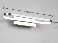 LED Badezimmer Wandleuchte GIANNI in Chrom - Spiegelleuchte, Breite 40cm