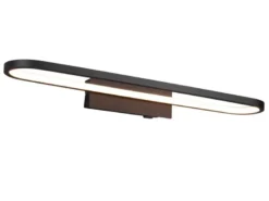 LED Badezimmer Wandleuchte GIANNI in Schwarz - Spiegelleuchte, Breite 60cm