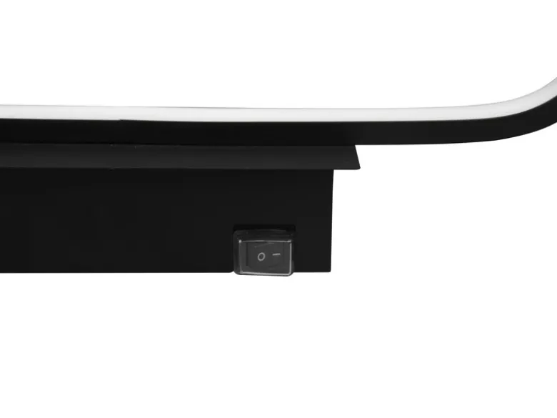 LED Badezimmer Wandleuchte GIANNI in Schwarz - Spiegelleuchte, Breite 60cm