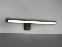 LED Badezimmer Wandleuchte LINO in Schwarz - Spiegelleuchte, Breite 40cm