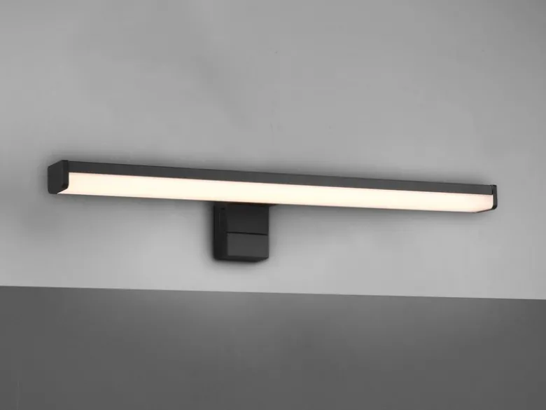 LED Badezimmer Wandleuchte LINO in Schwarz - Spiegelleuchte, Breite 40cm