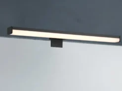 LED Badezimmer Wandleuchte LINO in Schwarz - Spiegelleuchte, Breite 40cm