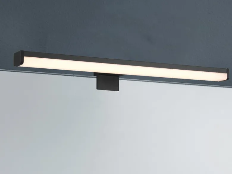 LED Badezimmer Wandleuchte LINO in Schwarz - Spiegelleuchte, Breite 40cm