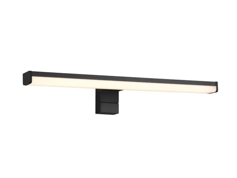 LED Badezimmer Wandleuchte LINO in Schwarz - Spiegelleuchte, Breite 40cm