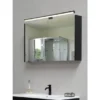 LED Badezimmer Wandleuchte LINO in Schwarz - Spiegelleuchte, Breite 60cm