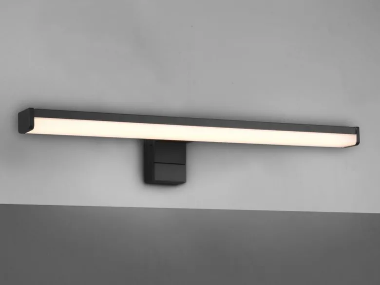LED Badezimmer Wandleuchte LINO in Schwarz - Spiegelleuchte, Breite 60cm