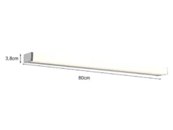LED Badezimmer Wandleuchten 2er Set in Chrom - Spiegelleuchten, Breite 80cm
