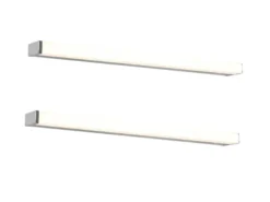 LED Badezimmer Wandleuchten 2er Set in Chrom - Spiegelleuchten, Breite 80cm