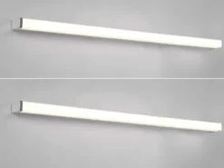 LED Badezimmer Wandleuchten 2er Set in Chrom - Spiegelleuchten, Breite 120cm