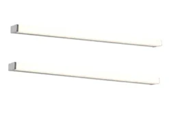 LED Badezimmer Wandleuchten 2er Set in Chrom - Spiegelleuchten, Breite 120cm