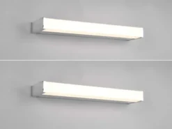 LED Badezimmer Wandleuchten 2er Set in Chrom - Spiegelleuchten, Breite 42,5cm