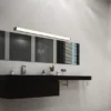 LED Badezimmer Wandleuchten 2er Set in Schwarz - Spiegelleuchten, Breite 120cm
