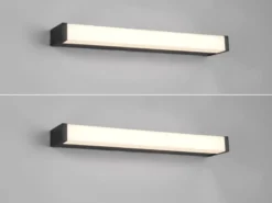 LED Badezimmer Wandleuchten 2er Set in Schwarz - Spiegelleuchten, Breite 42,5cm