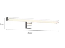 LED Badezimmer Wandleuchten 2er Set in Chrom - Spiegelleuchten, Breite 40cm