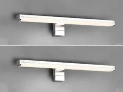 LED Badezimmer Wandleuchten 2er Set in Chrom - Spiegelleuchten, Breite 40cm