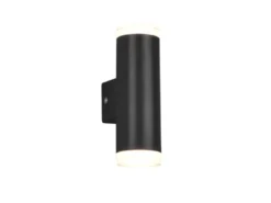 LED Badezimmer Wandleuchte RAY Up and Down in Schwarz - Spiegelleuchte, H:17cm