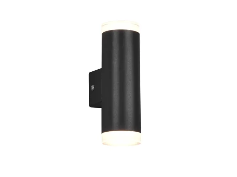 LED Badezimmer Wandleuchte RAY Up and Down in Schwarz - Spiegelleuchte, H:17cm