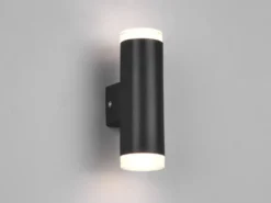 LED Badezimmer Wandleuchte RAY Up and Down in Schwarz - Spiegelleuchte, H:17cm