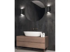 LED Badezimmer Wandleuchte RAY Up and Down in Schwarz - Spiegelleuchte, H:17cm