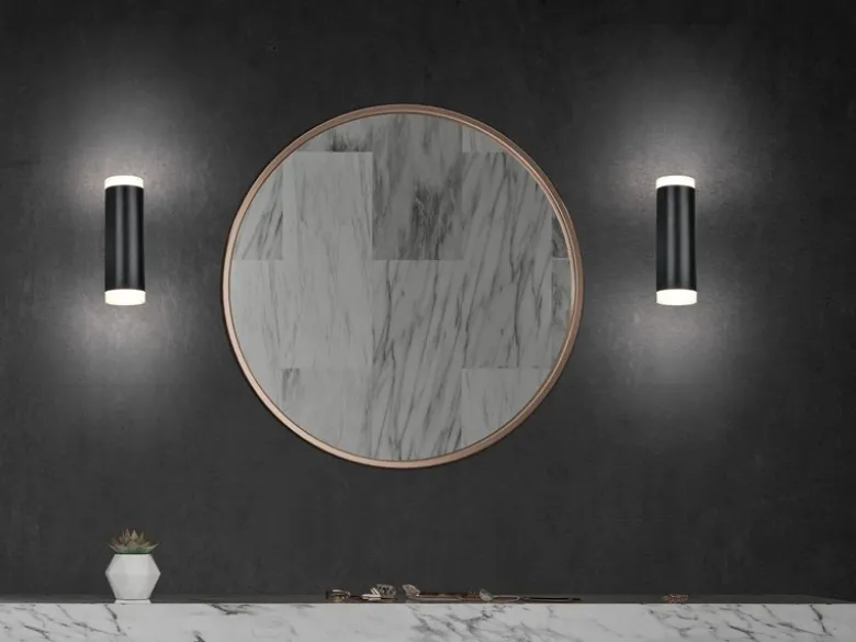 LED Badezimmer Wandleuchte RAY Up and Down in Schwarz - Spiegelleuchte, H:17cm
