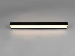 LED Badezimmer Wandleuchte ROCCO Schwarz - Up-Down Spiegelleuchte, Breite 60cm