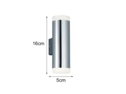 LED Badezimmer Wandleuchte RAY Up and Down in Chrom - Spiegelleuchte, H:17cm