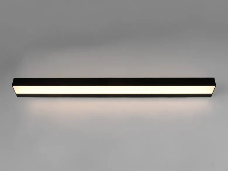 LED Badezimmer Wandleuchte ROCCO Schwarz 90cm - Up-Down Spiegelleuchte