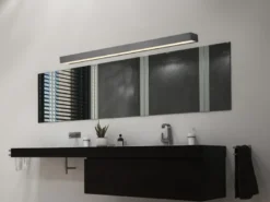 LED Badezimmer Wandleuchte ROCCO Schwarz 90cm - Up-Down Spiegelleuchte